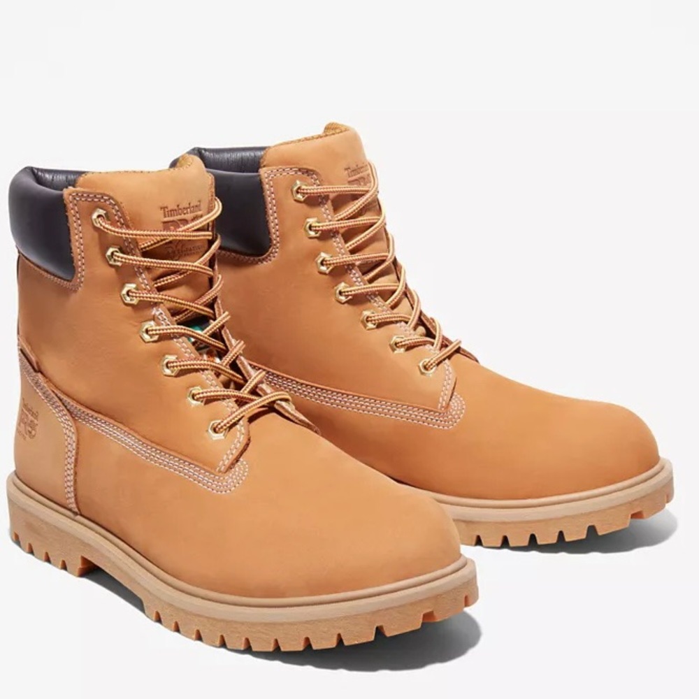 Wheat Leather Timberland Work Boots